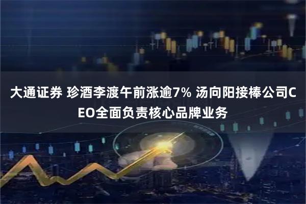 大通证券 珍酒李渡午前涨逾7% 汤向阳接棒公司CEO全面负责核心品牌业务