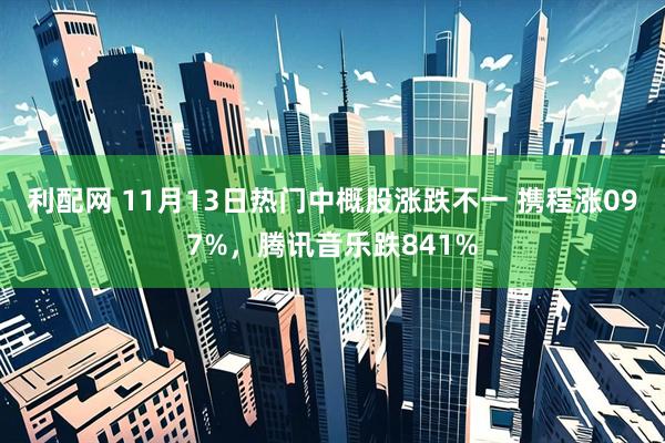 利配网 11月13日热门中概股涨跌不一 携程涨097%,腾讯音乐跌841%