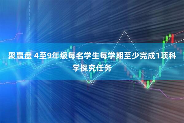 聚赢盘 4至9年级每名学生每学期至少完成1项科学探究任务
